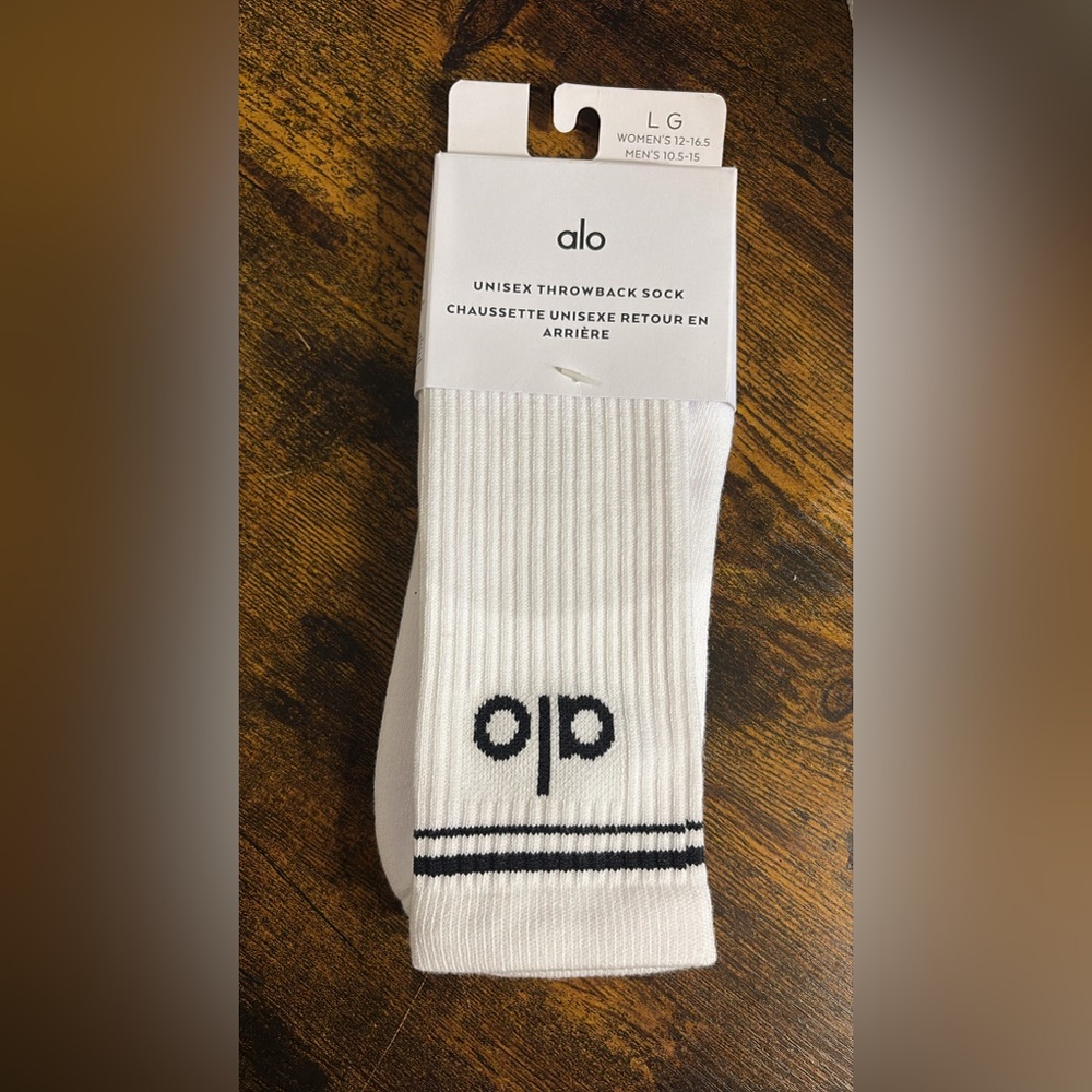 ALO Yoga Unisex Throwback Sock - Black